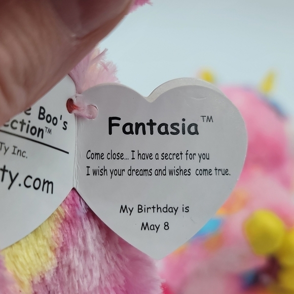 TY Beanie Boos Fantasia Set of 2 Pink Unicorns #793 - Picture 6 of 8